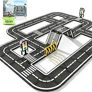 Magnetic Tiles Road Expansion Pack, STEM Magnet Building Blocks for Toddler Kids Toys, Montessori... | Amazon (US)