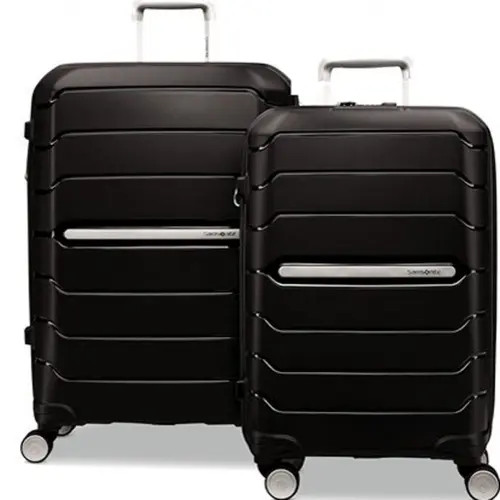 Samsonite Freeform 2-Piece Set (21/28) Hardside Expandable with Double Spinner Wheels in Black at Nordstrom | Nordstrom