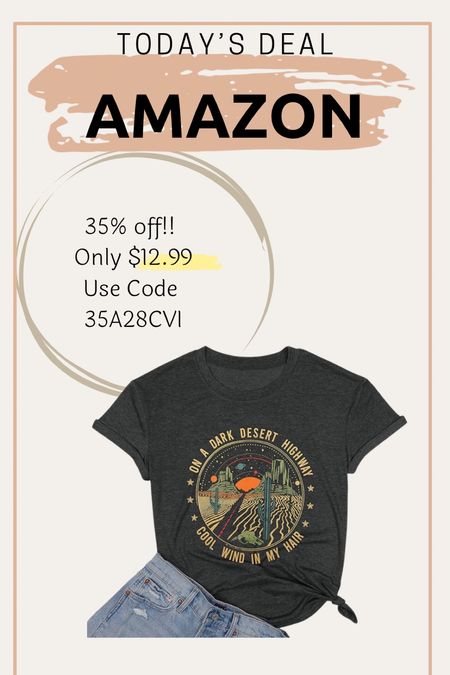 Amazon promo deal on this cute graphic t-shirt! 

#LTKFindsUnder50 #LTKSaleAlert