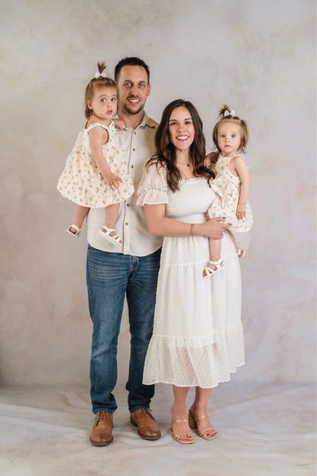 Family photos, baby girl dresses, white dress, baby hair bows, coordinating family outfits, spring outfit



#LTKStyleTip #LTKFamily #LTKBaby
