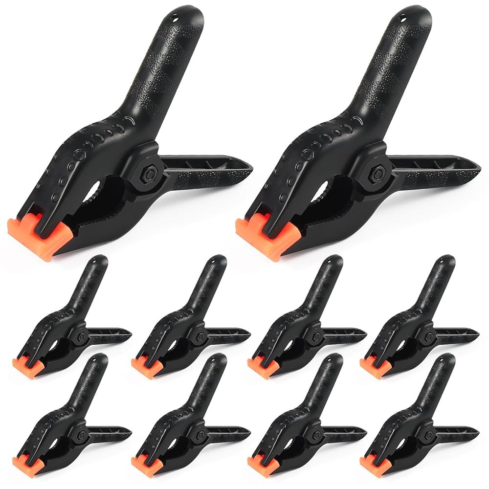 10 Pcs Spring Clamps, PureGuard 4.5 Inch Large Plastic Spring Clips Clamps Heavy Duty Woodworking... | Amazon (US)