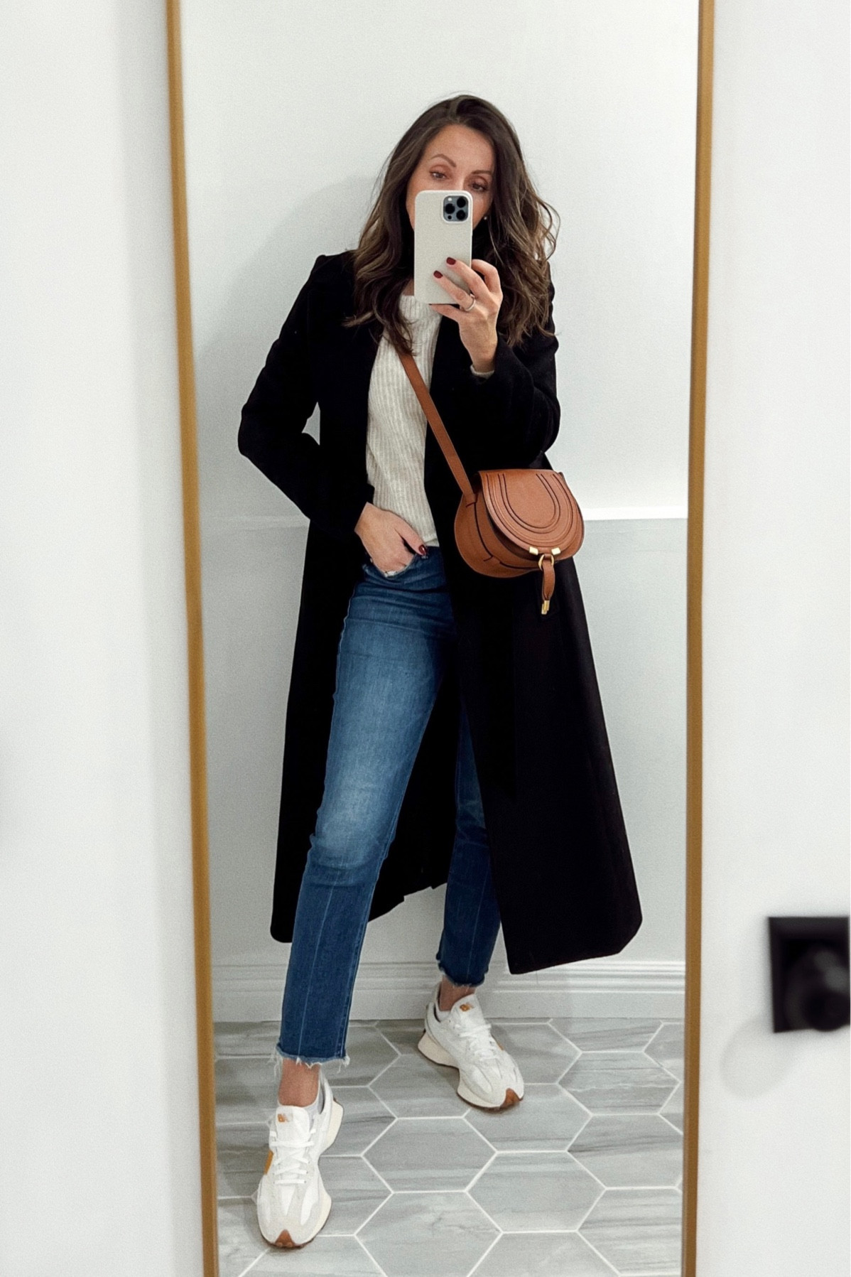 Favorite jeans, sweater and sneakers tts for me. Long coat in size 4 but linking more similar styles. 

#LTKsalealert #LTKstyletip #LTKshoecrush