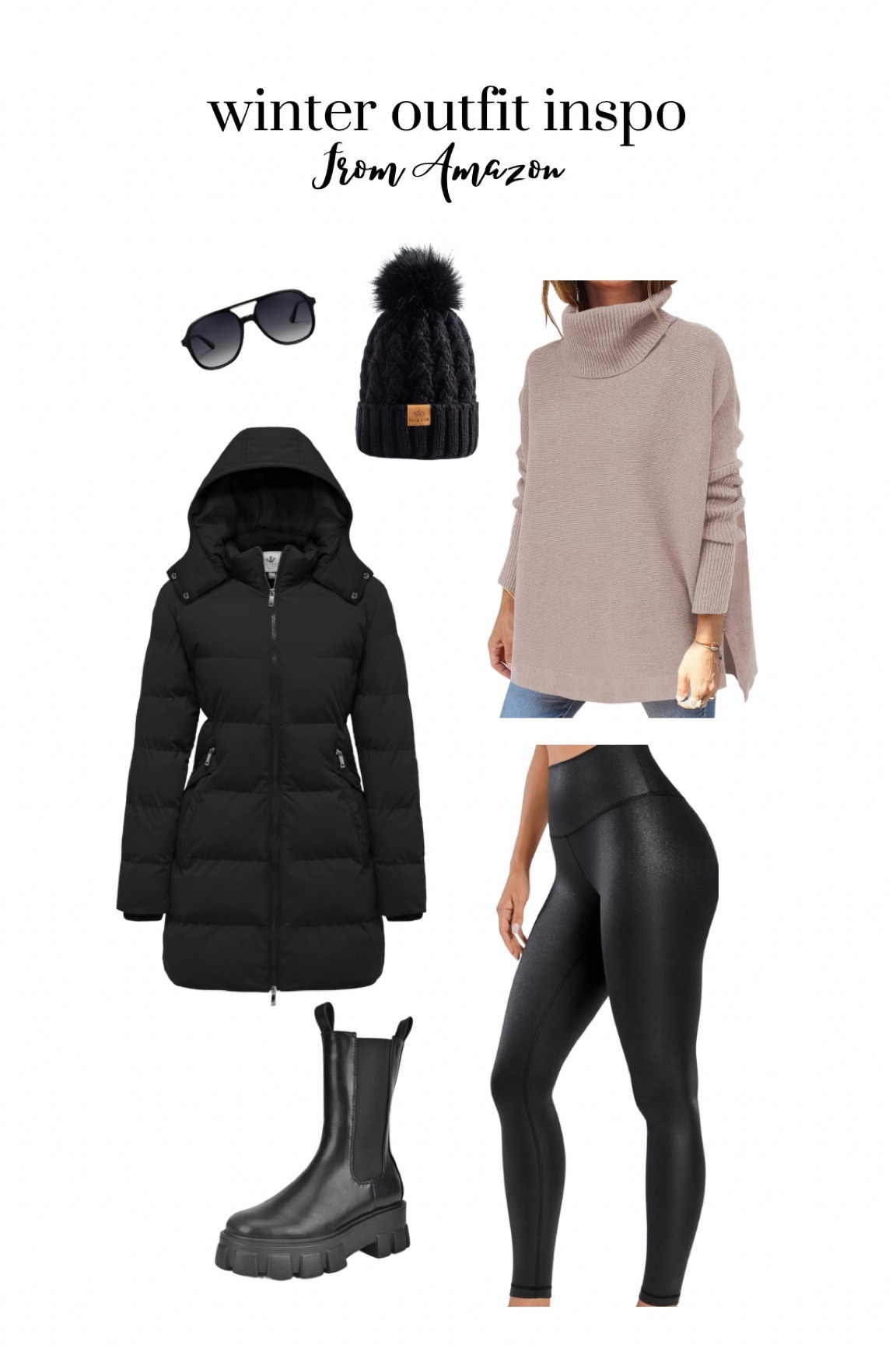 Winter outfit inspo from Amazon- cute winter outfit ideas- long puffer jacket- oversized sweater- black faux leather leggings

#LTKSeasonal #LTKfindsunder50 #LTKstyletip
