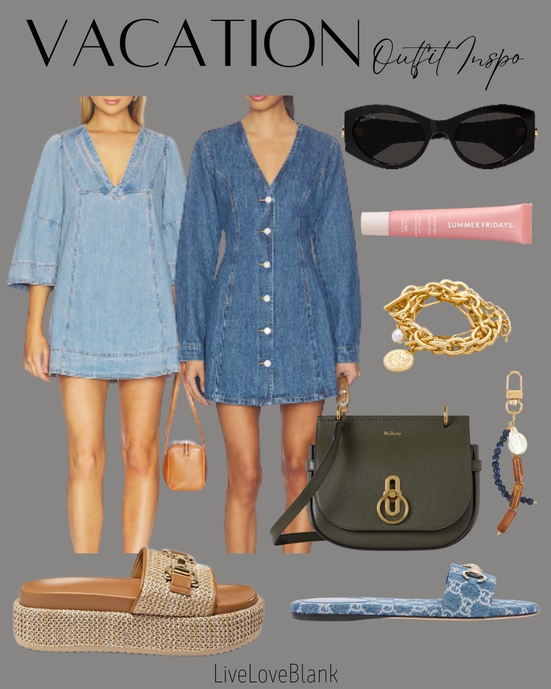 Vacation outfits 
Denim outfits 
Spring outfits 


#LTKSeasonal #LTKootd #LTKmomlife
