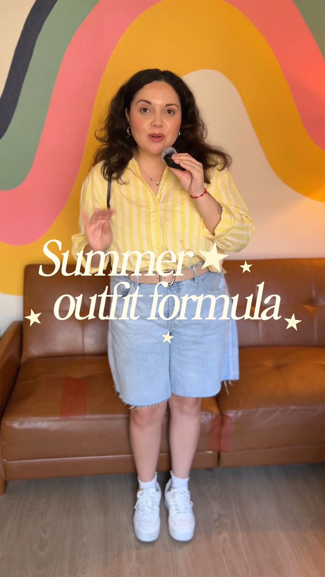 Bermuda shorts + a relaxed button down = the only summer equation you need. This combo is doing everything right effortless, put-together, and actually comfortable in the heat.

The denim bermudas are giving that early 2000s comeback energy (in the best way), and this yellow stripe top ties right at the waist so it reads intentional, not sloppy. White sneakers to keep it clean and casual.

Midsize friendly, mom-approved, errand-to-outing ready.

#SummerOutfitFormula #OldNavyStyle #OldNavyFinds #MidsizeFashion #MidsizeStyle #MidsizeOOTD #BermudaShorts #SummerOOTD #CasualSummerStyle #SummerLooks #OutfitFormula #StyleTips #EverydayStyle #MomStyle #MomOOTD #ReelsFashion #LTKmidsize #LTKstyletip #LTKseasonal #LTKunder50 #LTKfindsunder50 #ShopMyLTK #PNWStyle #SeattleStyle #WardrobeBasics #SummerWardrobe #EffortlessStyle #Vibes #ContentCreator #LifeWithCeeAlejandra

#LTKootd #LTKMidsize #LTKdayinmylife