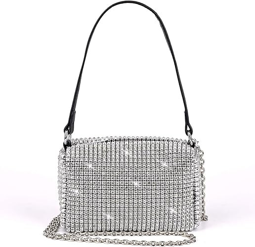 Bling Bling Crystals Evening Clutch Bag for Women Girls Sparkling Crossbody Bag Wedding Prom Part... | Amazon (US)