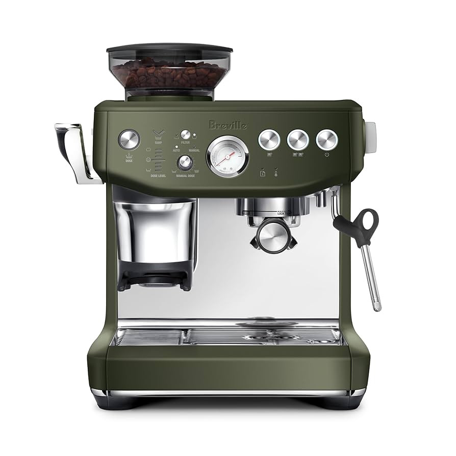 Breville Barista Express Impress Espresso Machine BES876OLT, Olive Tapenade | Amazon (US)