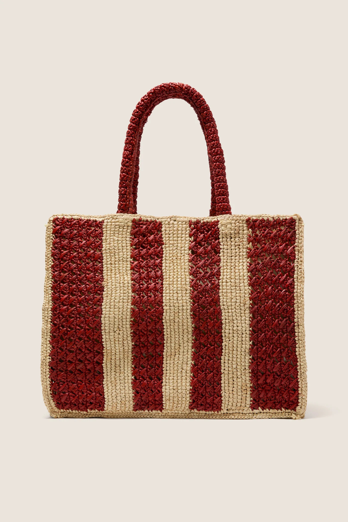 Natural and Rust Serena Large Striped Tote | Tuckernuck (US)