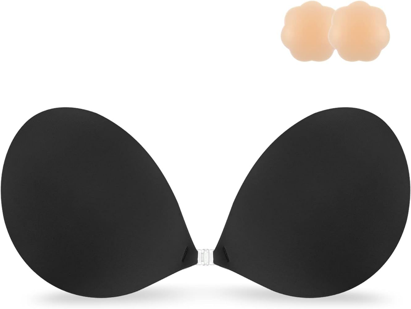 Niidor Adhesive Bra Strapless Sticky Invisible Push up Silicone Bra for Backless Dress with Nippl... | Amazon (US)