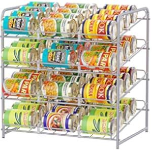 Amazon.com: DecoBros Supreme Stackable Can Rack Organizer, White : Home & Kitchen | Amazon (US)