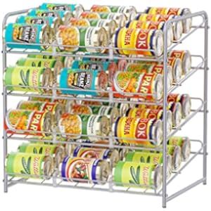 Amazon.com: DecoBros Supreme Stackable Can Rack Organizer, White : Home & Kitchen | Amazon (US)