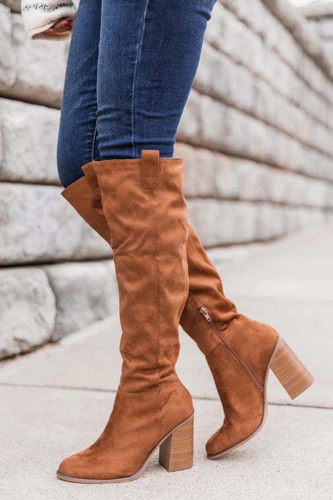 Hadley Brown Tall Suede Knee Boots | The Pink Lily Boutique