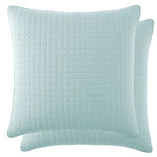 Beautiful Square Stitched Quilted Shams Covers (Set of 2) by Southshore Fine Linens - Bright Whit... | Bed Bath & Beyond