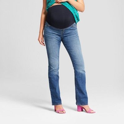 Maternity Crossover Panel Bootcut Jeans - Isabel Maternity by Ingrid & Isabel™ Dark Wash | Target