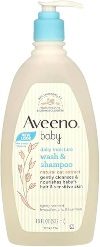 Aveeno Baby Daily Moisture Gentle Body Wash & Shampoo with Oat Extract, 2-in-1 Baby Bath Wash & H... | Amazon (US)