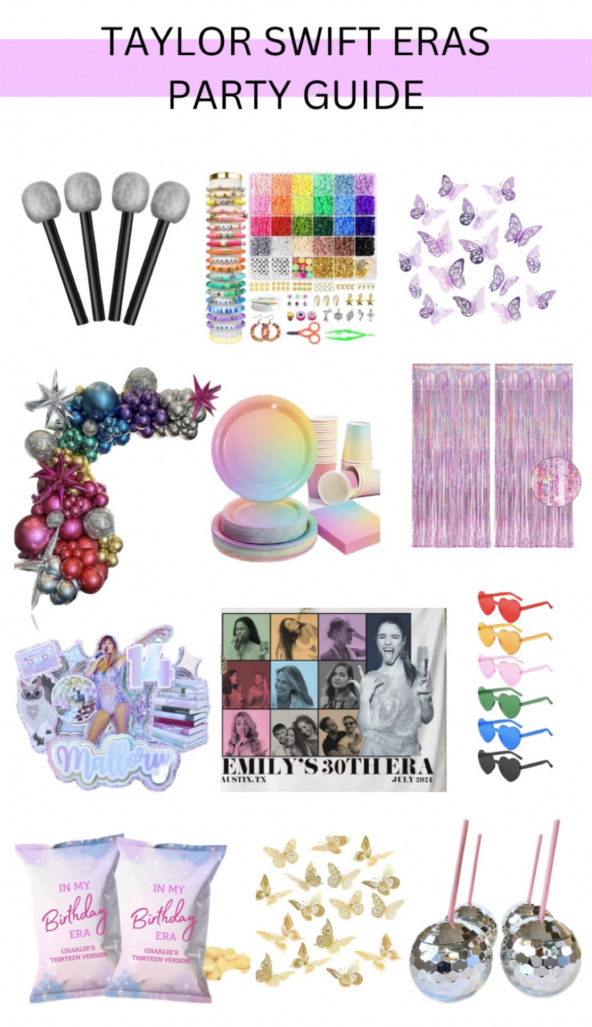 Taylor swift eras party guide! #taylorswiftparty #taylorswiftpartydecor #eraspartydecor

#LTKFindsUnder50 #LTKKids #LTKParties