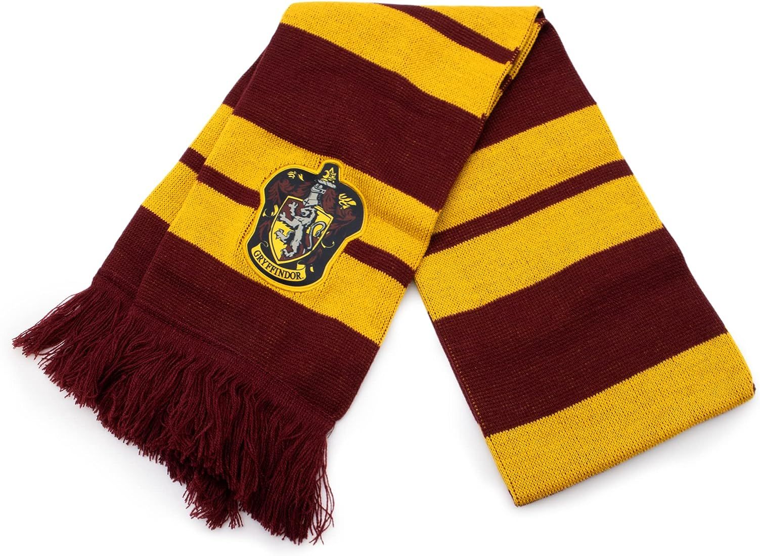 Harry Potter Gryffindor Premium Striped Scarf With Crest Patch | Amazon (US)