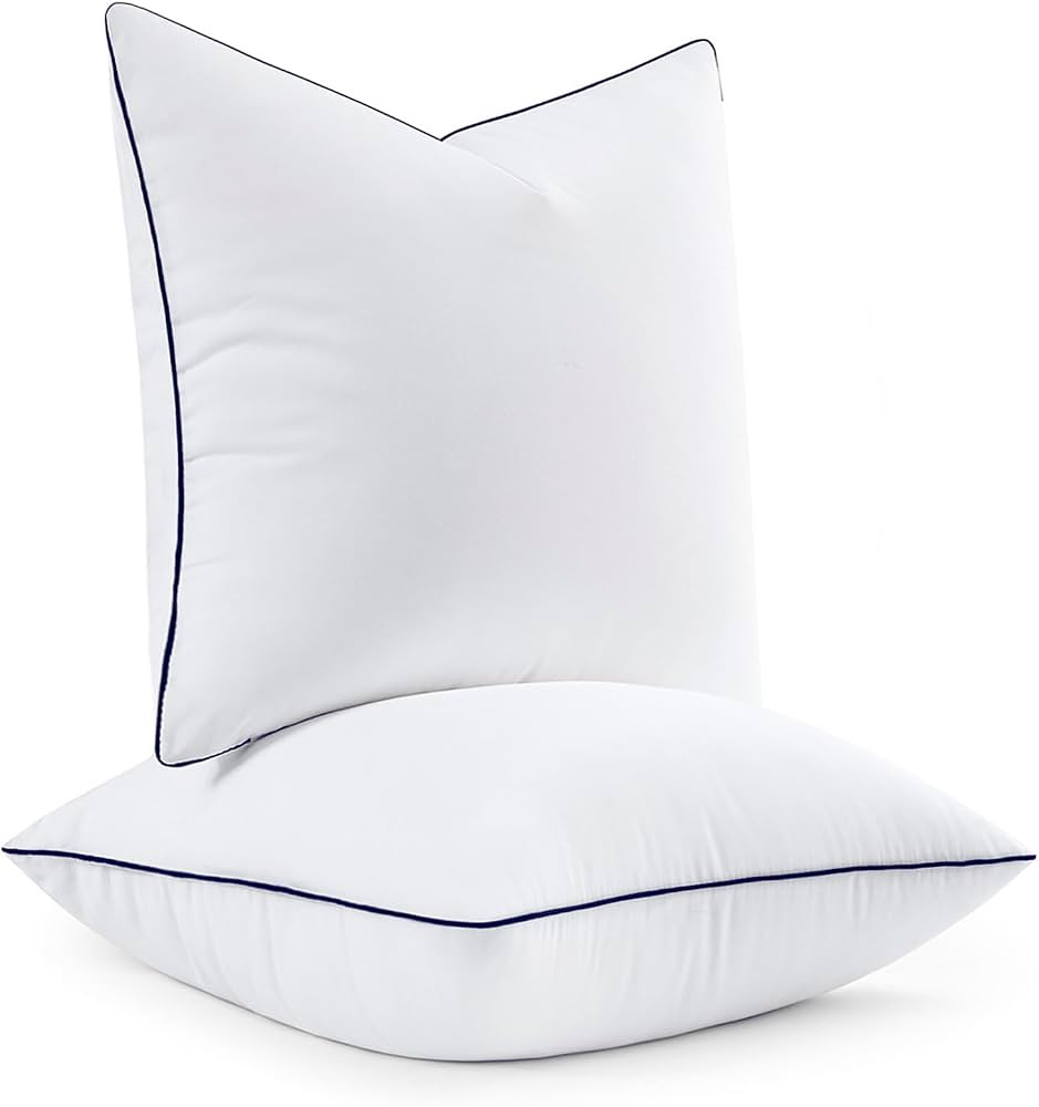MIULEE 24x24 Euro Pillow Inserts, Fluffy Down Alternative Filling Pack of 2 | Amazon (US)