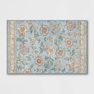 2'x3' Laurel Comfort Mat Accent Rug Blue - Threshold™ | Target