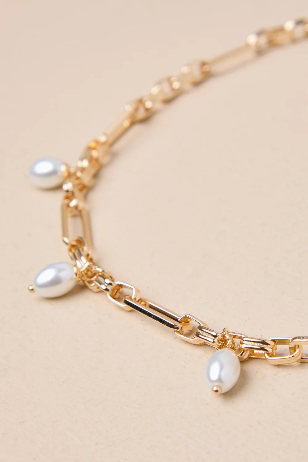 Adorable Glow Gold Chunky Pearl Charm Necklace | Lulus