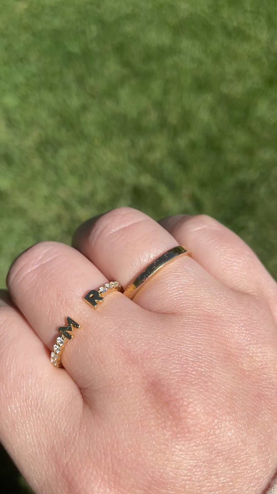 I’m obsessed with my Bauble Bar rings. Especially the custom initial ring, so dainty I just love it! Perfect gift for a loved one  