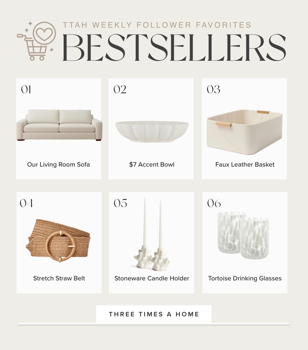 Bestsellers of the week

#LTKHome #LTKStyleTip #LTKSaleAlert