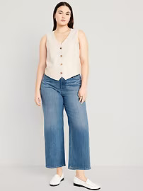 Extra High-Waisted Cropped Wide-Leg Jeans | Old Navy (US)