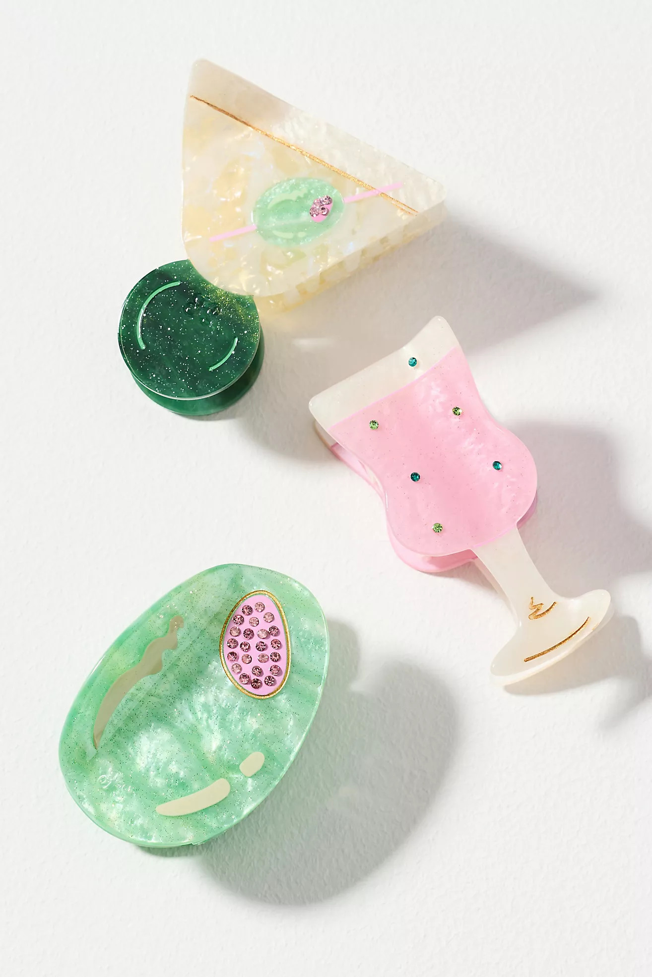 Frasier Sterling Cocktail Hair Claws, Set of 3 | Anthropologie (US)