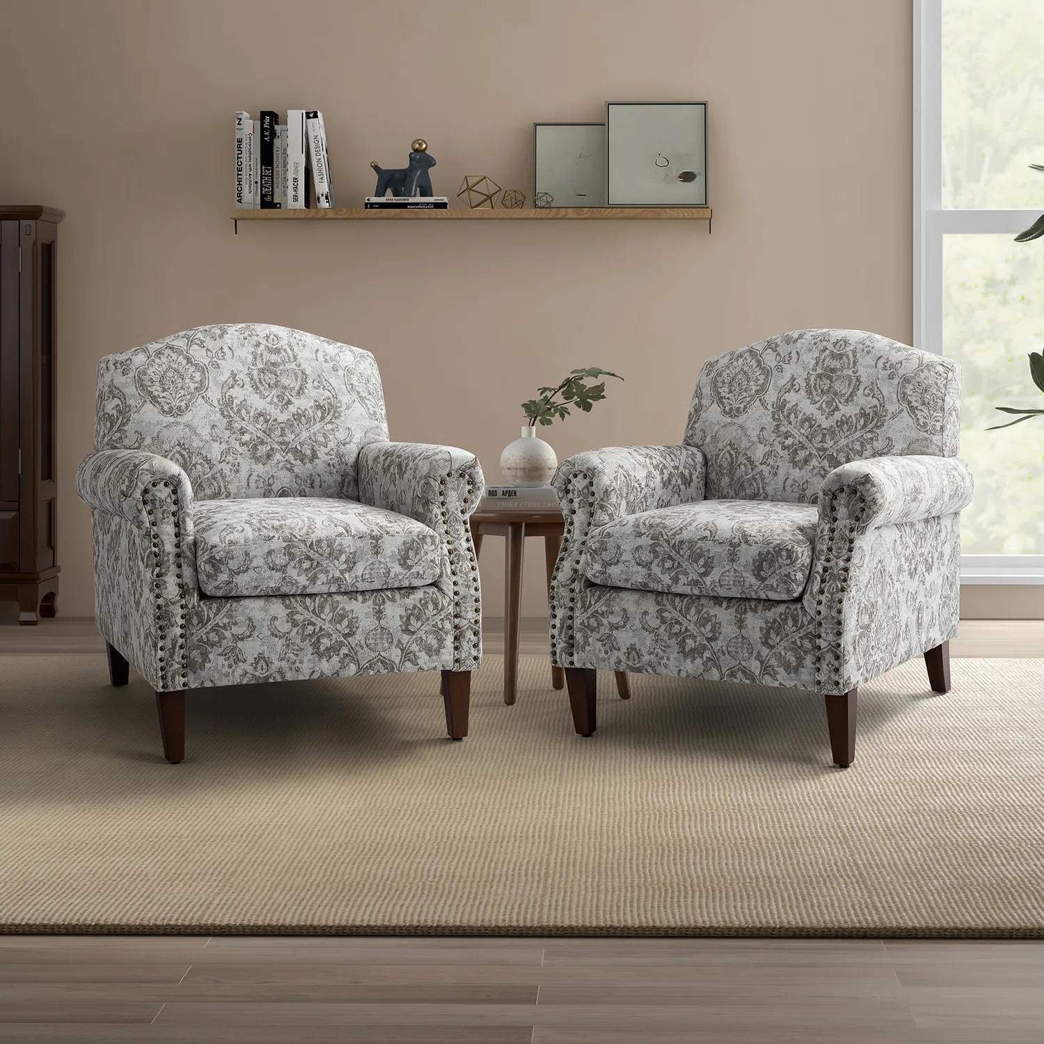 Mooresville Armchair With Nailhead Trims (Set of 2) | Wayfair North America
