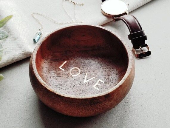 Ring Holder Dish Mothers Day Gift Personalized Wooden | Etsy | Etsy (US)