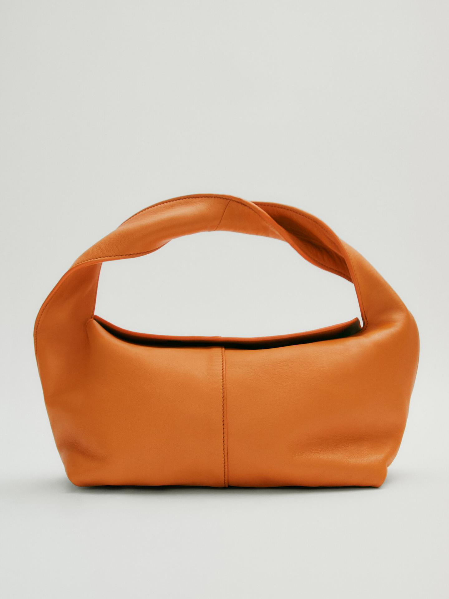 Nappa leather croissant bag | Massimo Dutti US