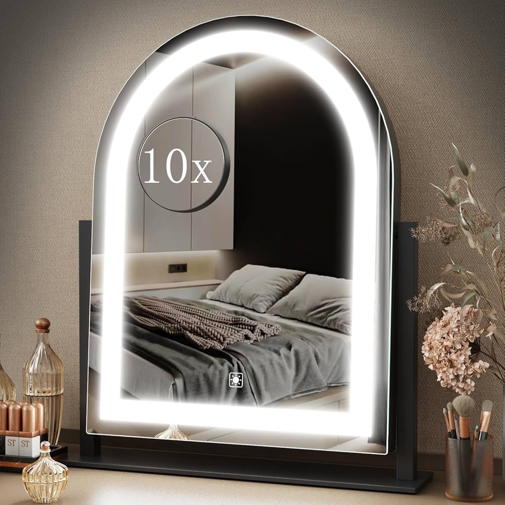 Lighted Makeup Mirror, Hollywood Vanity Mirror with Lights, Three Color Lighting Modes, and Detac... | Amazon (US)