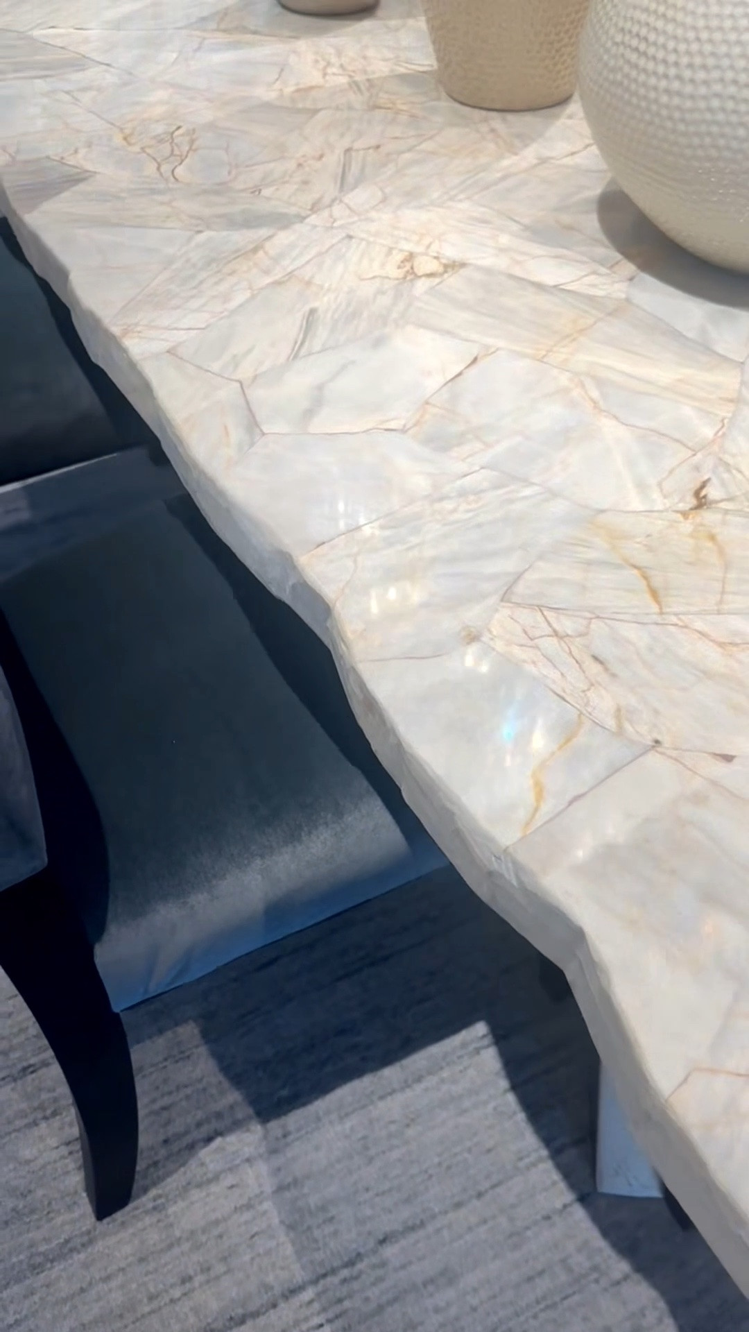 There’s something so striking about a dining table that doesn’t feel overly perfect. The Arhaus Petra Dining Table celebrates the natural irregularity of stone, with beautiful variations in shape, texture, and pattern that give each tabletop a more individual, almost sculptural presence.

Depending on the finish, Petra is crafted with materials including petrified wood, Century marble, or Argento pyrite stone, paired with an artisan-finished iron base. I especially love that contrast — the organic movement and imperfect character of the stone against the clean, contemporary metal structure. It feels bold, modern, and incredibly distinctive without looking overly minimal.

This is the kind of dining table that can anchor an entire room on its own.

Arhaus — up to 50% off this weekend only.

#DiningRoom #DiningTable #StoneDiningTable #PetraDiningTable #ContemporaryDining #ModernDiningRoom #StatementDiningTable #NaturalStone #PetrifiedWood #MarbleDiningTable #DiningRoomDesign #LuxuryFurniture #Arhaus

#LTKdayinmylife #LTKHome #LTKSaleAlert