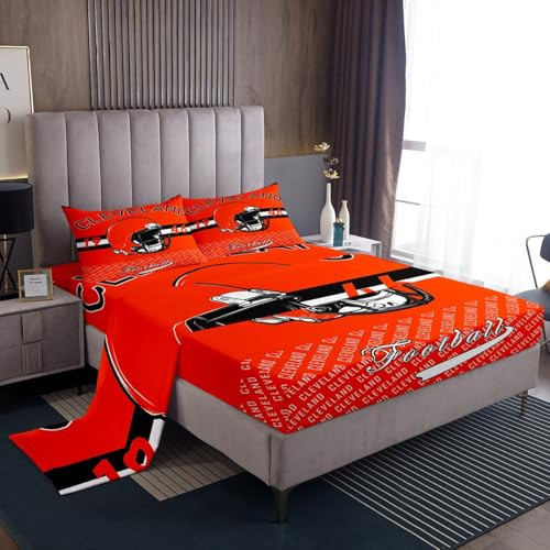 Feelyou Football Bed Sheets Sets Twin Size Kids Boys Girls Boys Bedding Set Football City Bed Sheet Set with 16-Inch Deep Pockets Sports Games 3Pcs with 1 Pillow Cases | Amazon (US)