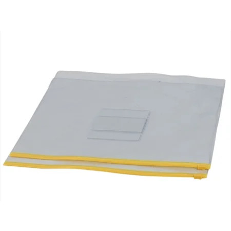 2pcs Yellow Clear Plastic Zipper Closure A4 Paper File Holder Folder Organizer | Walmart (US)