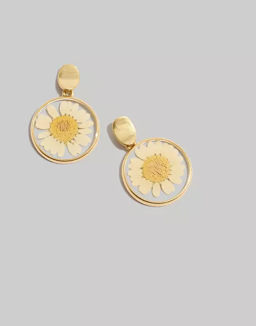 Pressed Flower Statement Earrings | Madewell