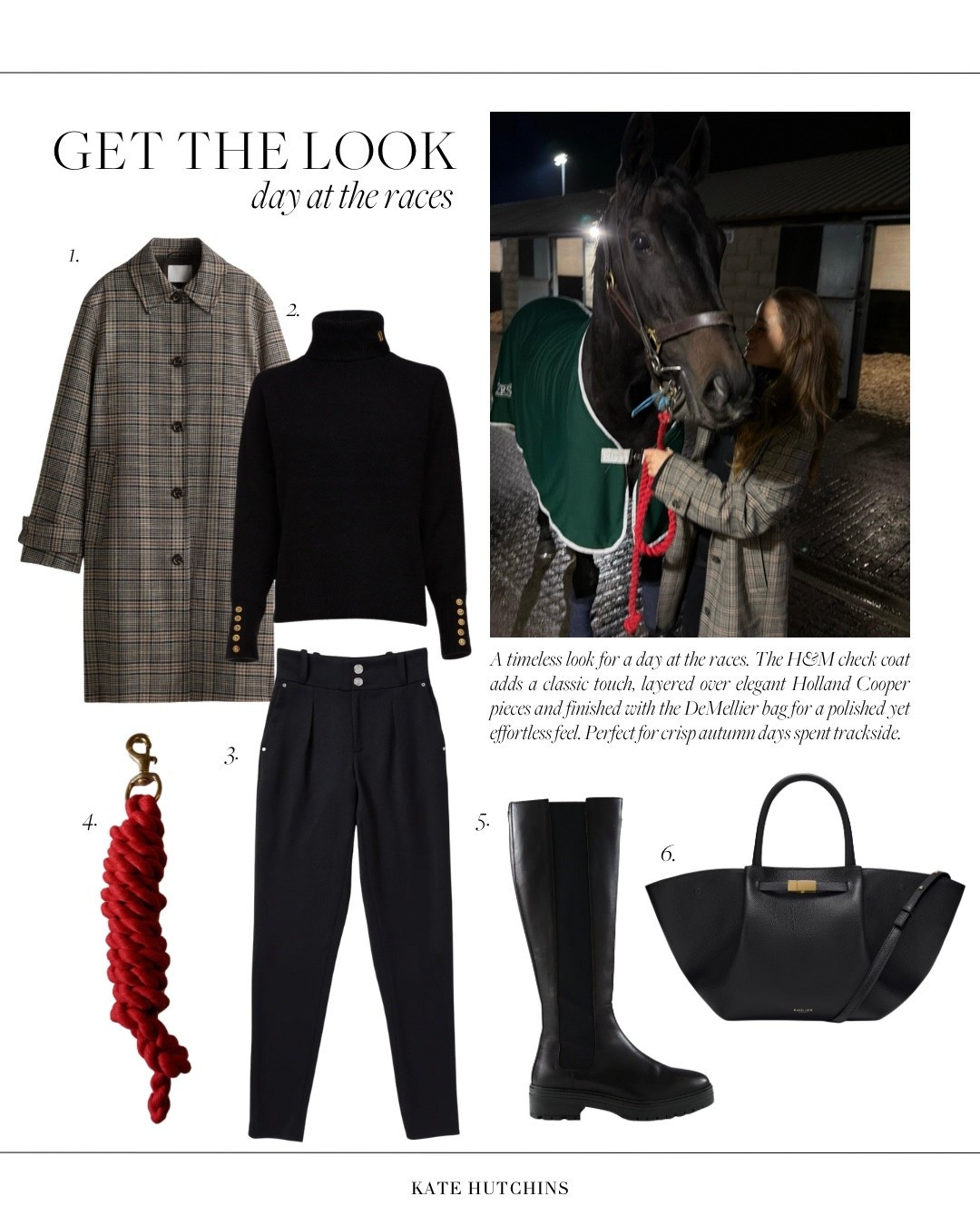 A timeless look for a day at the races. The H&M check coat adds a classic touch, layered over elegant Holland Cooper pieces and finished with the DeMellier bag for a polished yet effortless feel. Perfect for crisp autumn days spent trackside.


#LTKuk #LTKautumn