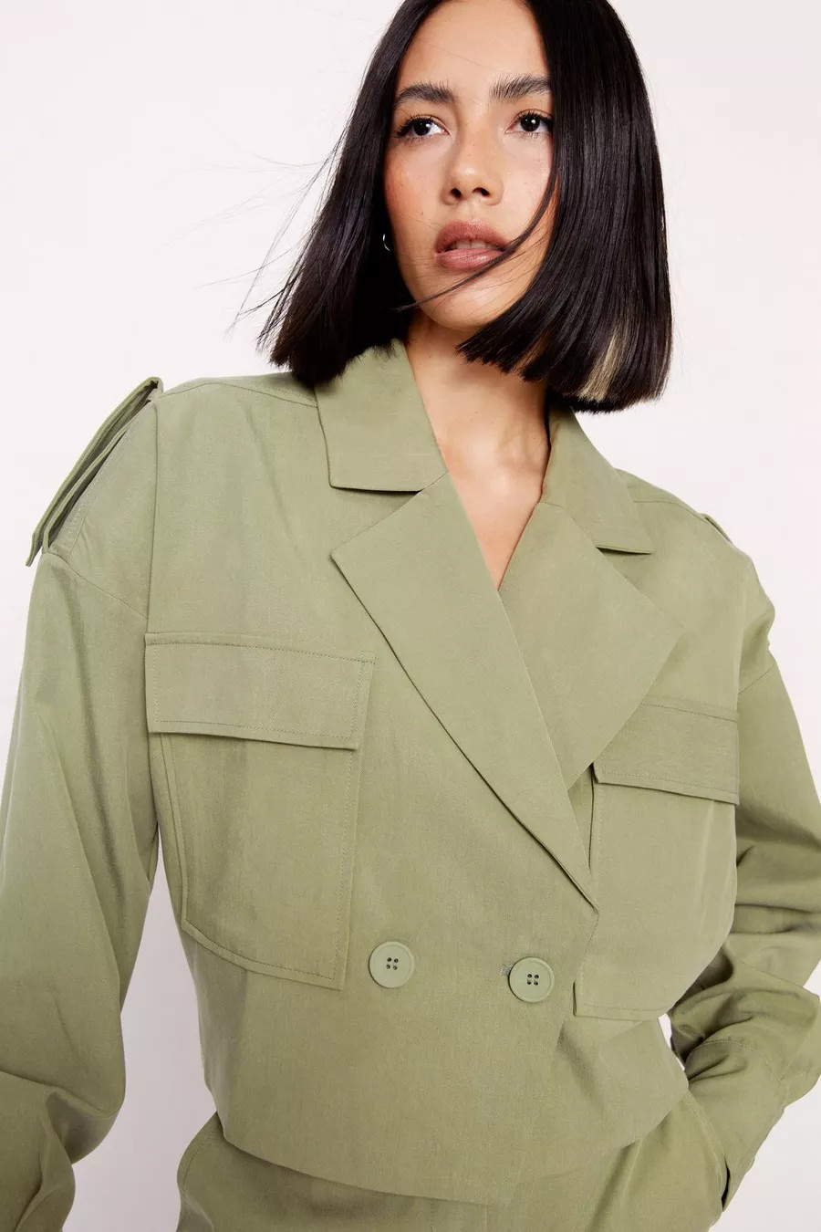 Premium Twill Co-ord Cargo Blazer | Nasty Gal UK (+IE)