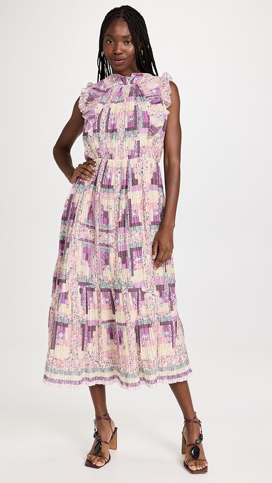 Naya Print Box Pleat Maxi Dress | Shopbop