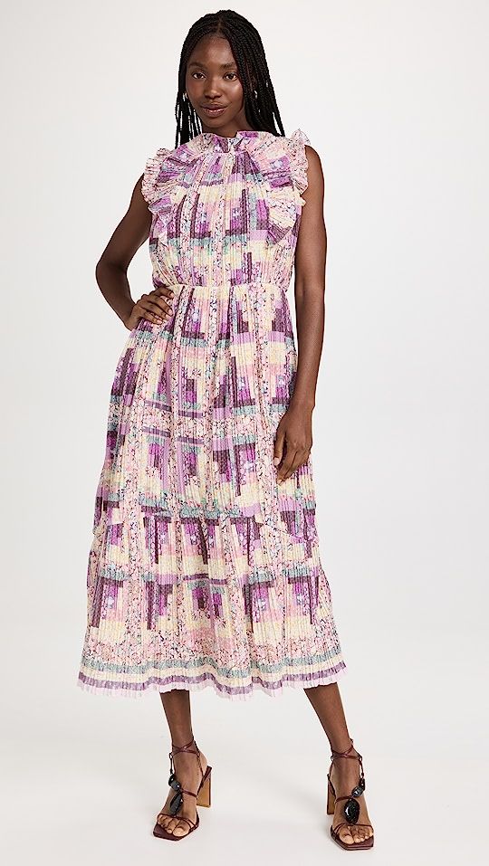 Naya Print Box Pleat Maxi Dress | Shopbop