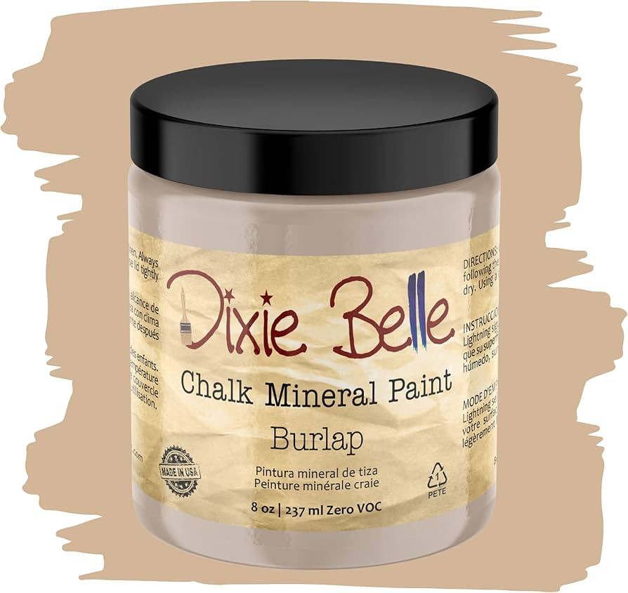 Dixie Belle Paint Company Chalk Finish Furniture Paint | Burlap (8oz) | Matte Cozy Tan Chic Chalk... | Amazon (US)