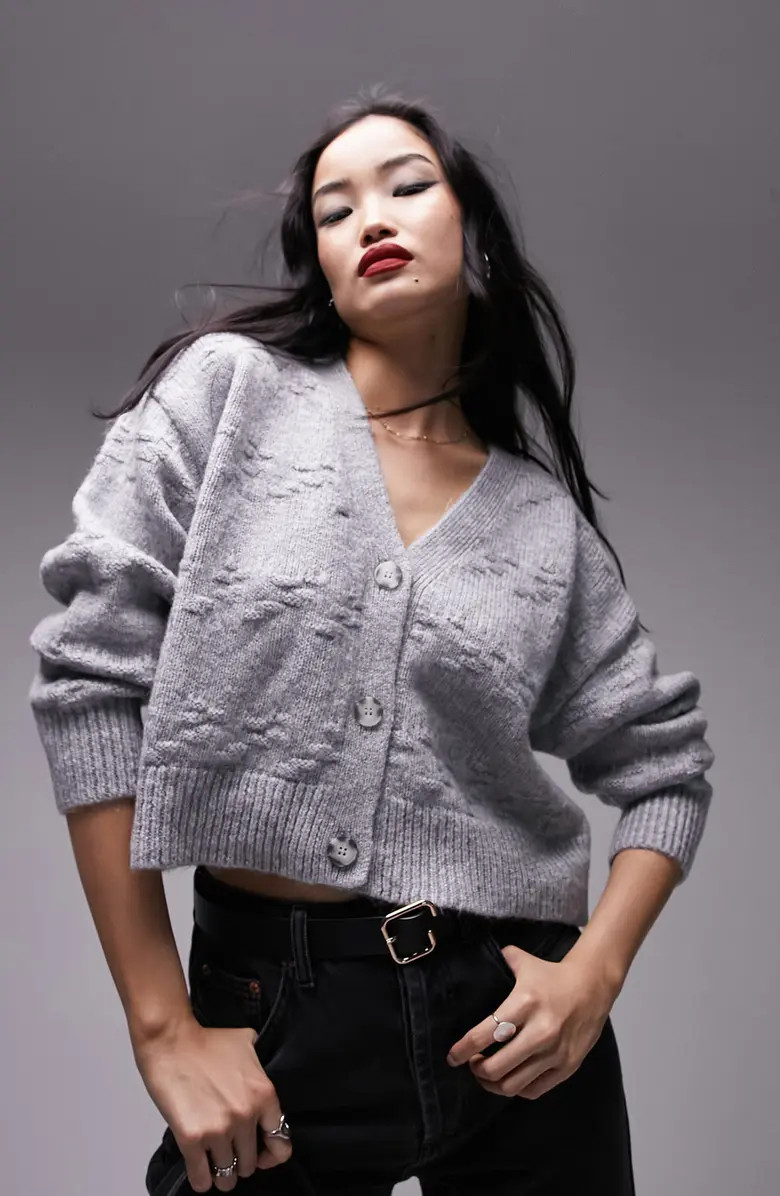 Topshop Basket Weave Stitch Cardigan | Nordstrom | Nordstrom