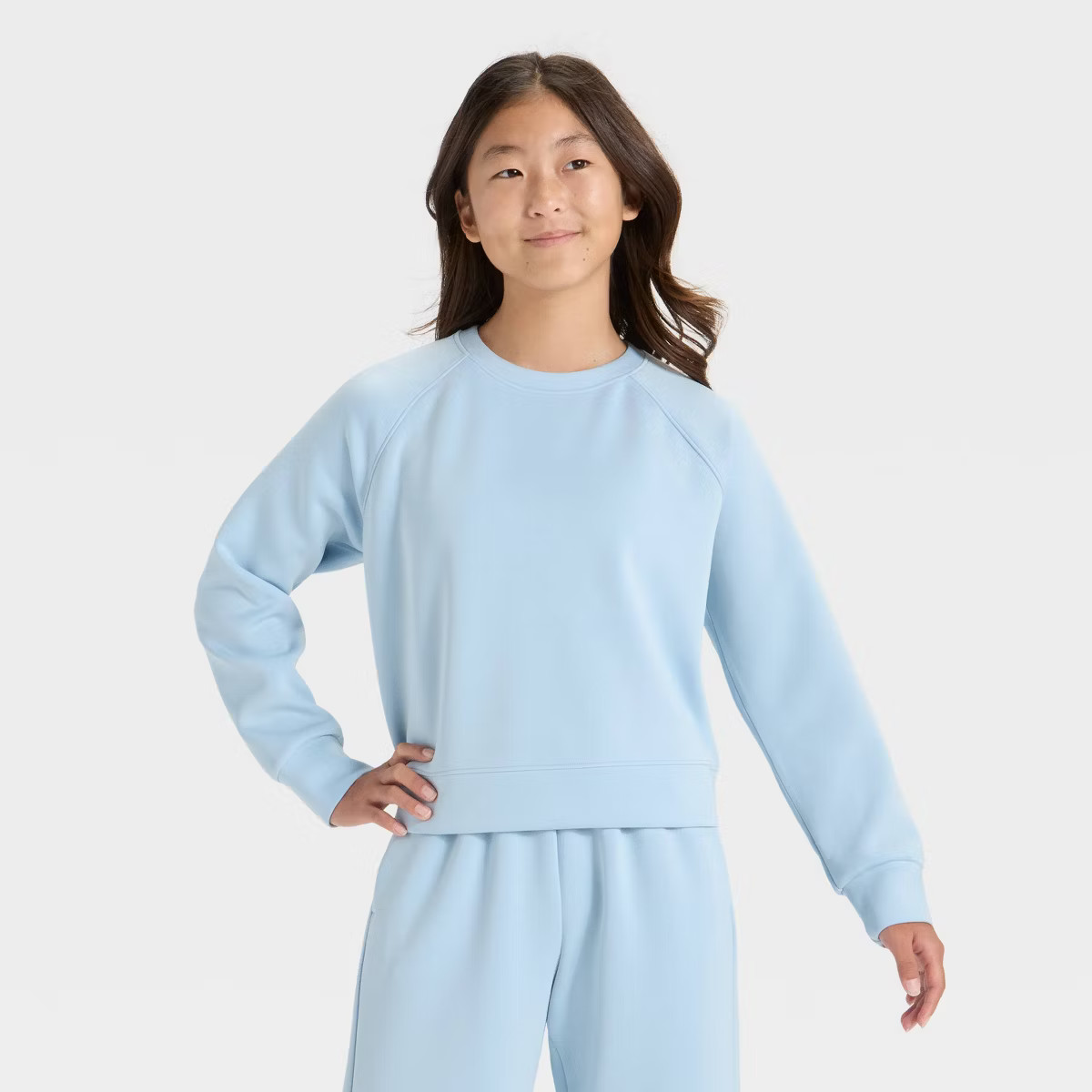 Girls' Airy Sleek Pullover Sweatshirt - All In Motion™ | Target
