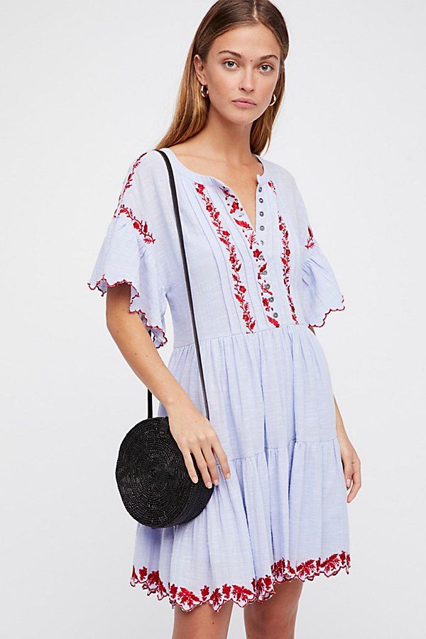 Santiago Embroidered Mini Dress by Free People | Free People