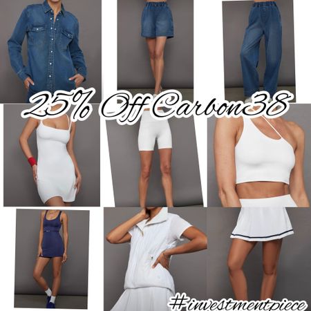 Chambray sets. Court faves from dresses to sets and more! Get 25% off sitewide @carbon38 with code SUMMERSTARTSNOW #investmentpuece 

#LTKActive #LTKStyleTip #LTKSaleAlert