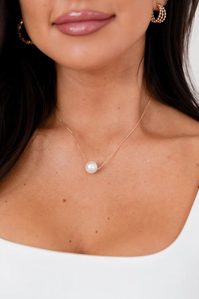 Pearl and Gold Necklace | Pink Lily