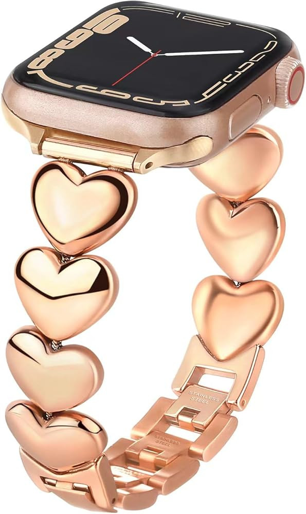 Metal Bracelet Compatible with Apple Watch Band Women 38mm 40mm 41mm 42mm 44mm 45mm 46mm 49mm Rhi... | Amazon (US)