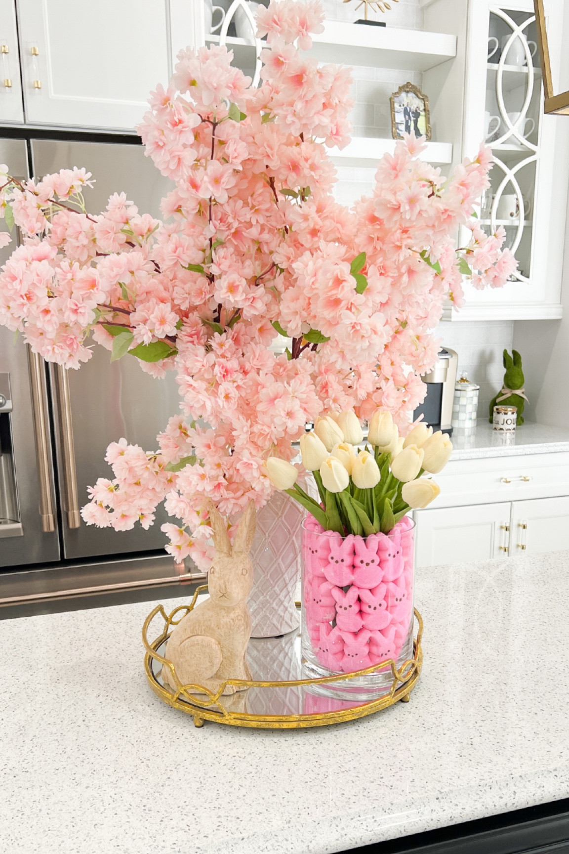 Floral attanshment, peep, diy, Easter decor, amazon tulip as, Target bunny, cherry blossoms , tray, spring 

#LTKSeasonal #LTKhome #LTKFind