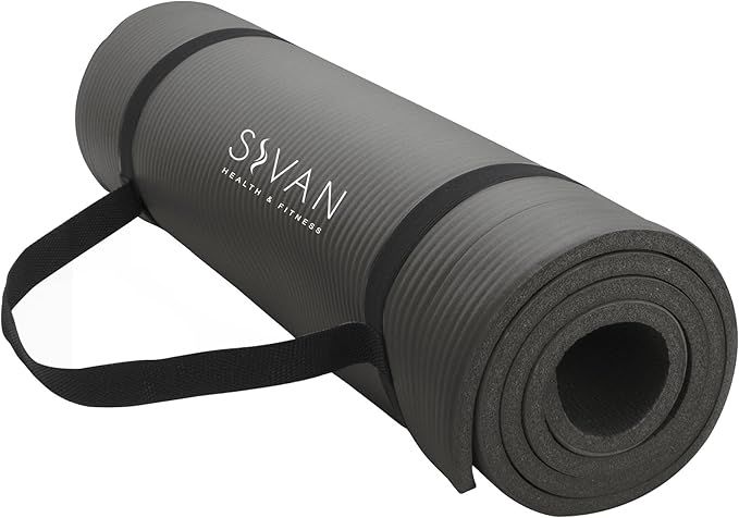 Sivan Health and Fitness 1/2-InchExtra Thick 71-Inch Long NBR Comfort Foam Yoga Mat for Exercise,... | Amazon (US)
