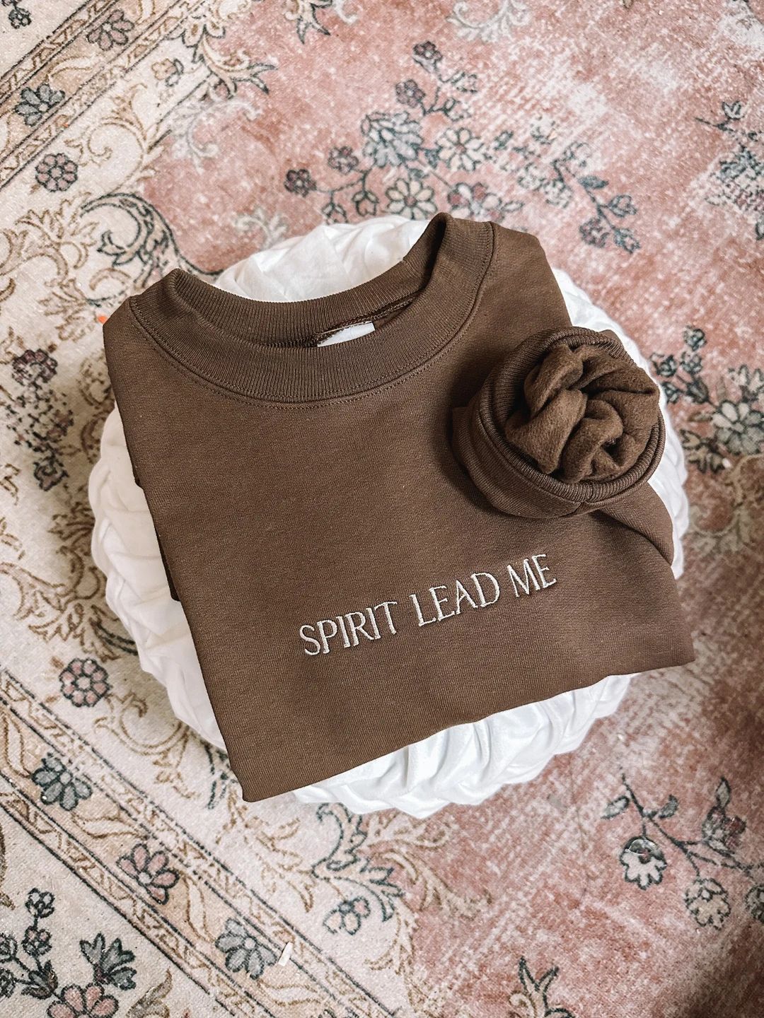 Embroidered Spirit Lead Me Sweatshirt || Christian Crewneck || Christian Apparel Sweatshirt || tr... | Etsy (US)